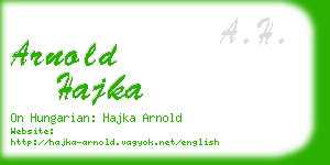 arnold hajka business card